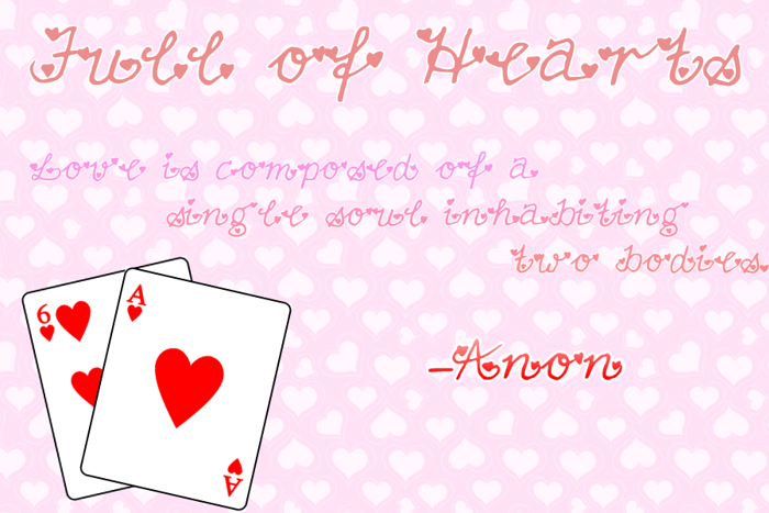 FullofHearts Font poster