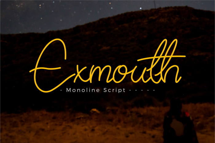 Exmouth Font poster