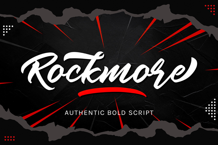 Rockmore Font poster
