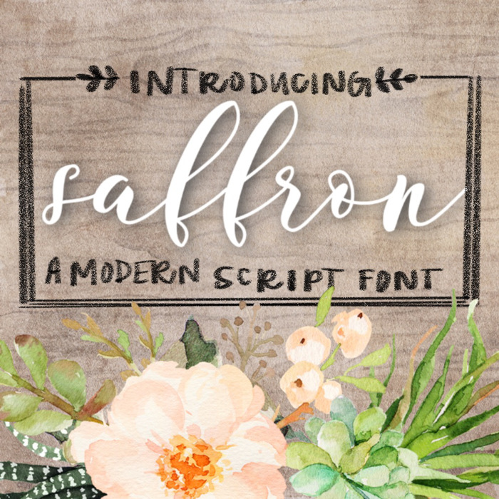 Saffron Font poster