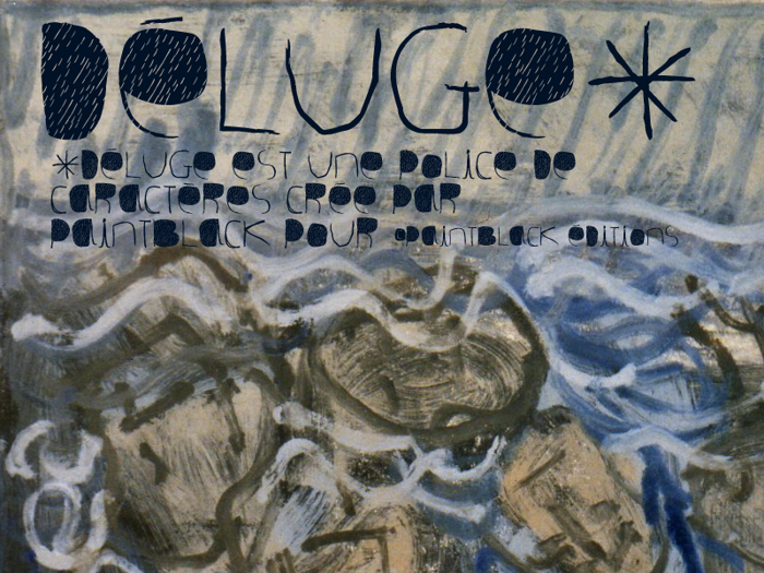 Deluge Font poster