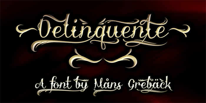 Delinquente Demo Font poster