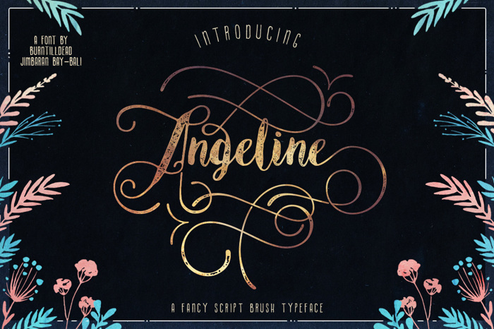 Angeline Vintage Font poster