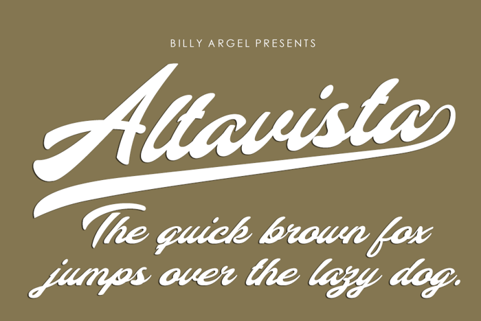 Altavista Font poster