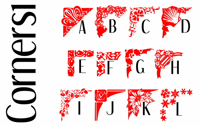 Corners 1 Font poster