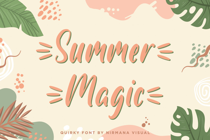 Summer Magic Font poster