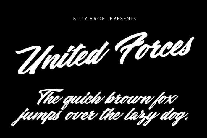 United Forces Font poster
