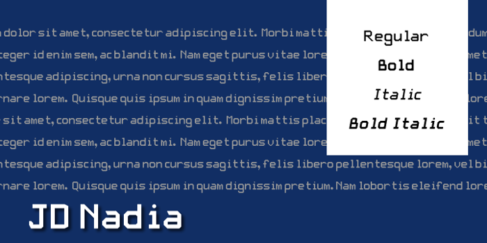 JD Nadia Font poster