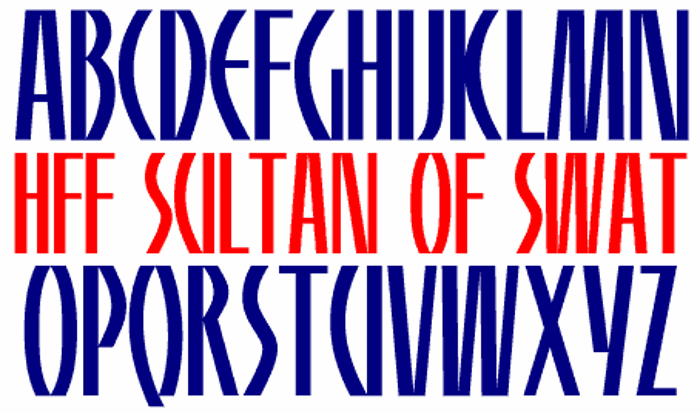 HFF Sultan of Swat Font poster
