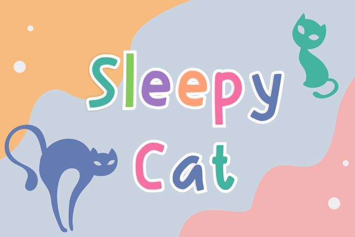 Sleepy Cat Font poster