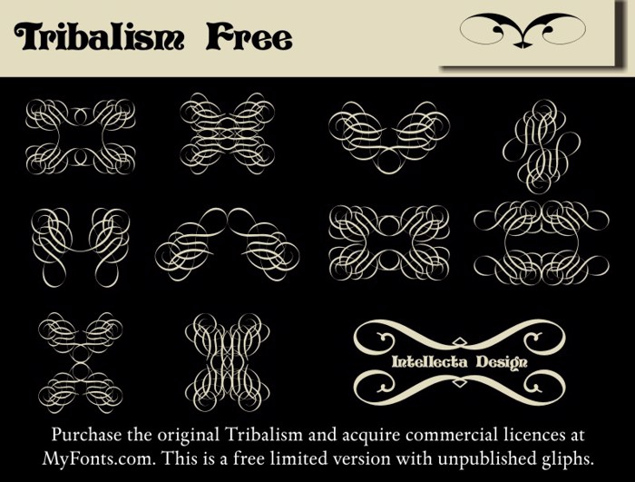 Tribalism Free Font poster