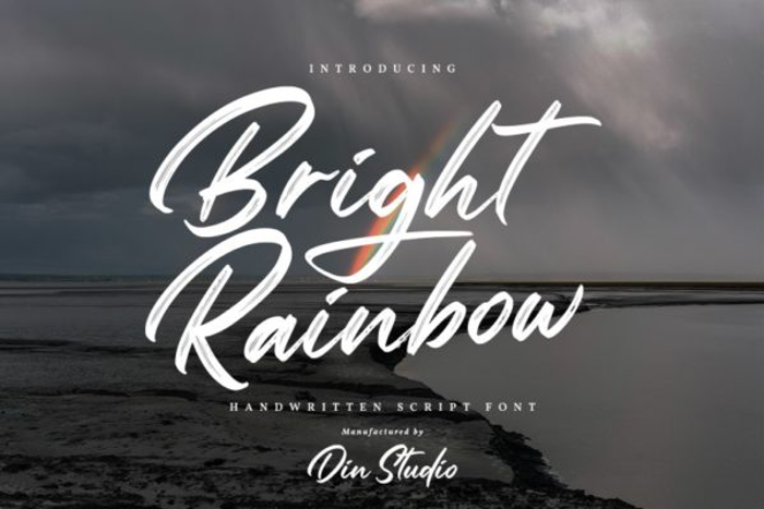 Bright Rainbow Font poster