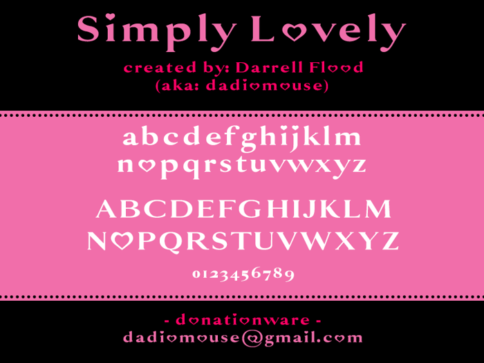 Simply Lovely Font poster