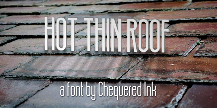 Hot Thin Roof Font poster