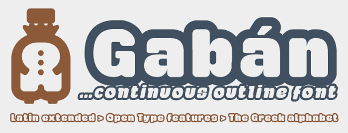 Gaban Font poster