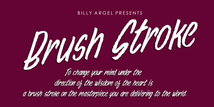 Brush Stroke Font poster