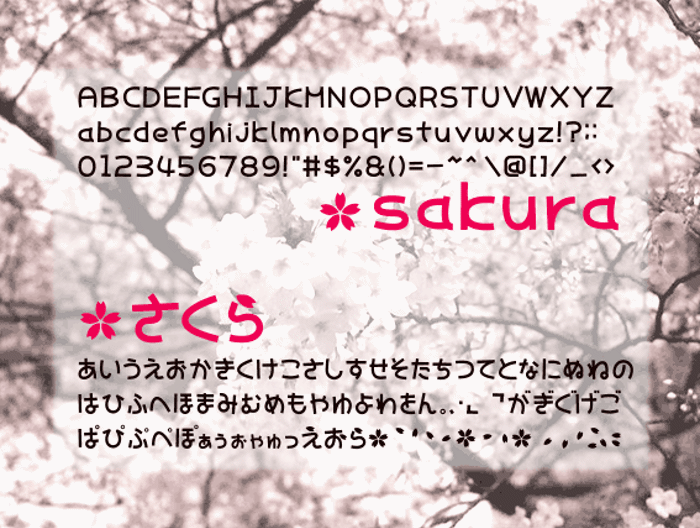 SAKURAalp Font poster