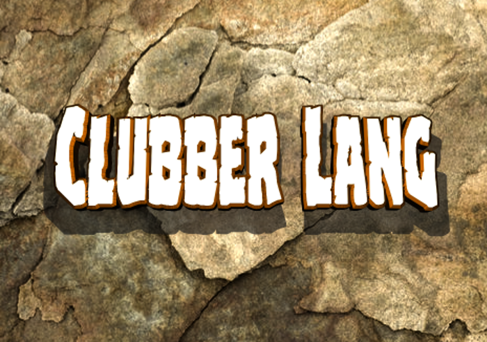 Clubber Lang Font poster