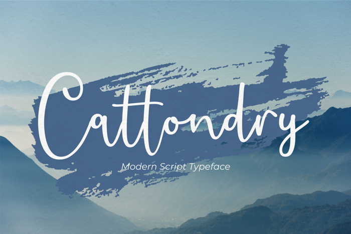Cattondry Font poster