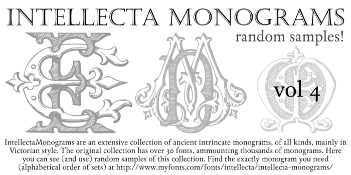 Intellecta Monograms Random Four Font poster