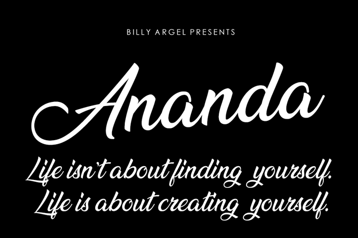 Ananda Font poster