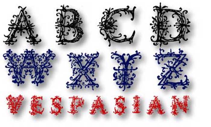 VespasiansFlorials Font poster