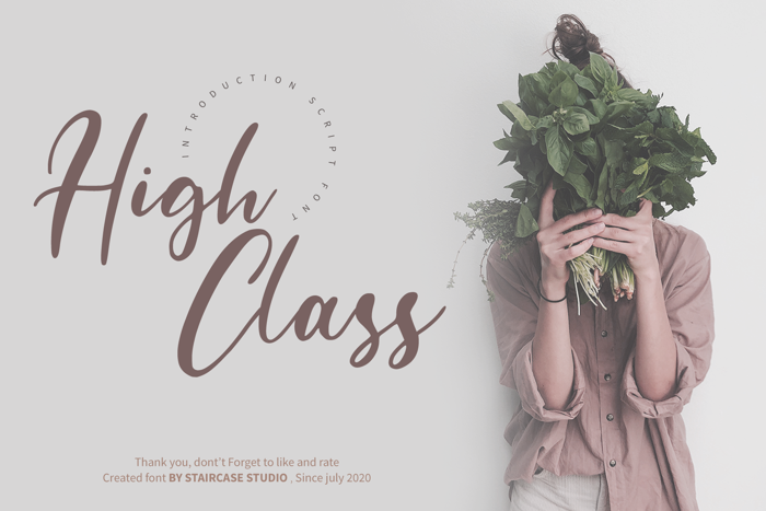 High Class Font poster