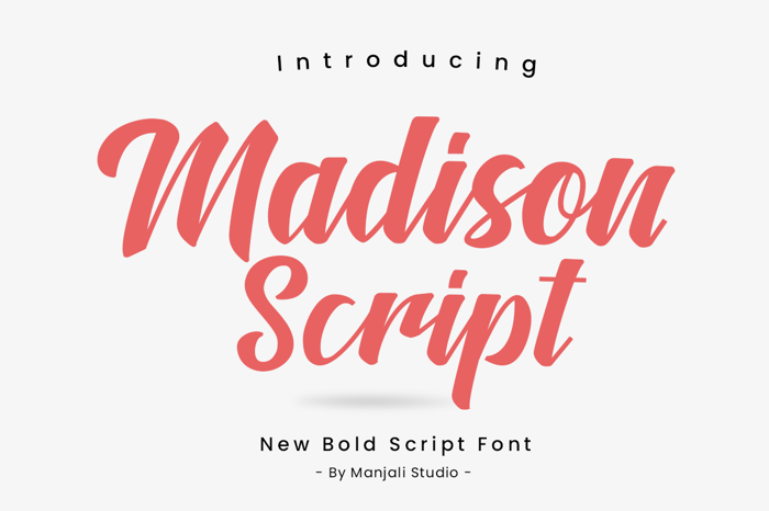 Madison Script Font poster