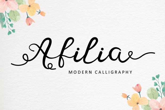 Afilia Font poster