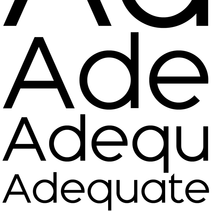 Adequate Font poster