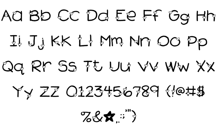 2Peas Heart's Delight Font poster