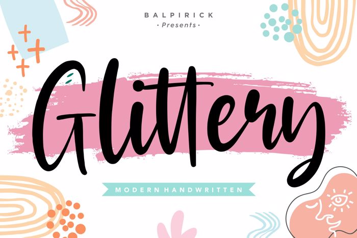 Glittery Font poster