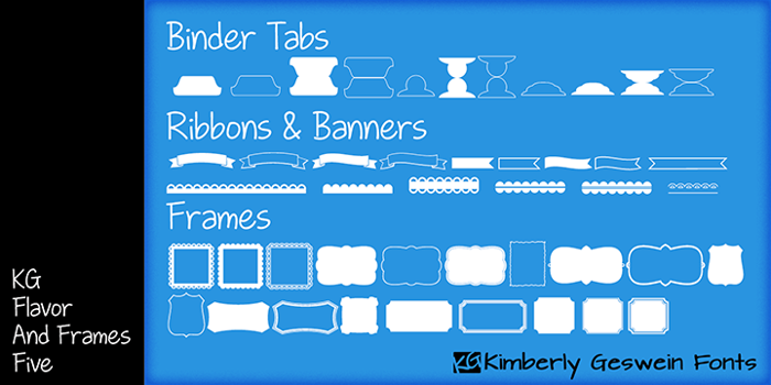 KG Flavor and Frames Five Font poster