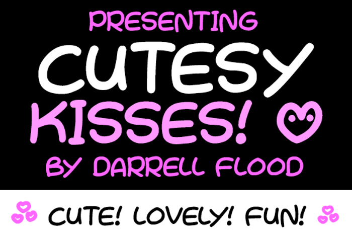 Cutesy Kisses Font poster