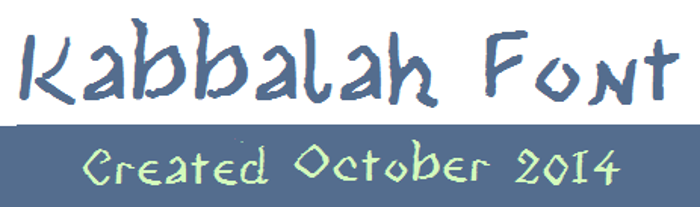 Kabbalah Font poster