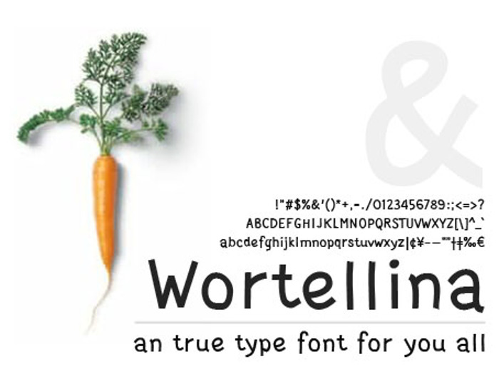 Wortellina Font poster
