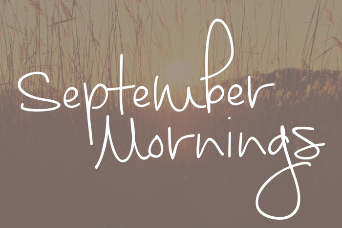 September Mornings Font poster