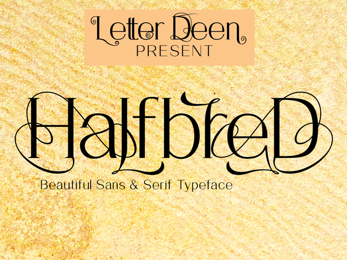 HalfbreD Font poster