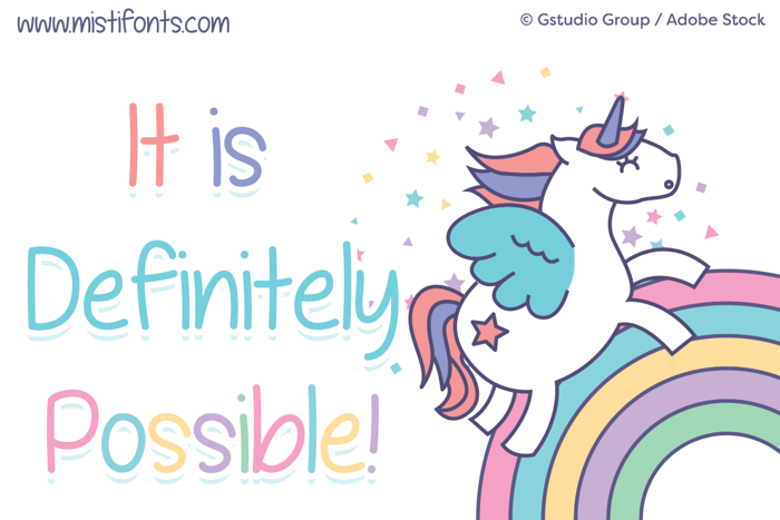 It is Definitely Possible Font poster