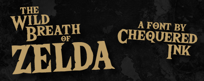 The Wild Breath of Zelda Font poster