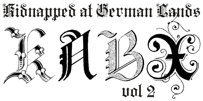 Kidnapped at German Lands Two Font poster
