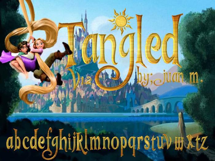 Tangled v1.2 Font poster