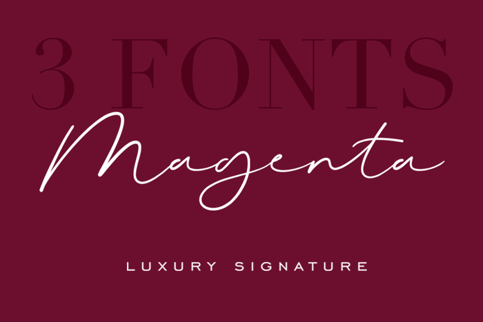 Magenta Font poster