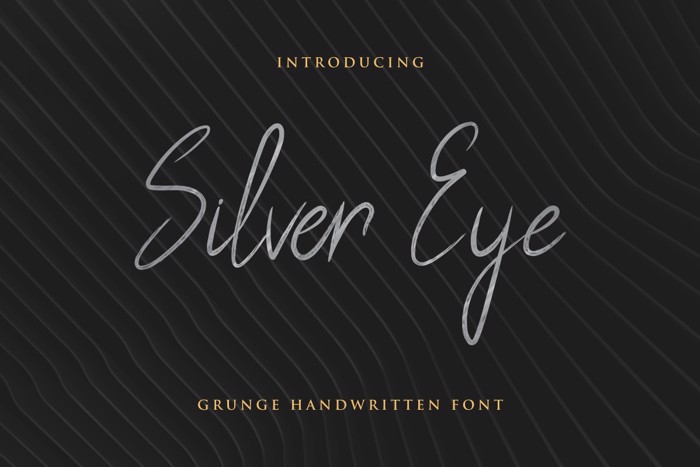 Silver Eye Font poster