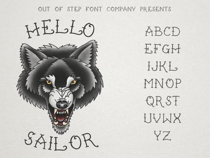 Hello Sailor Font poster