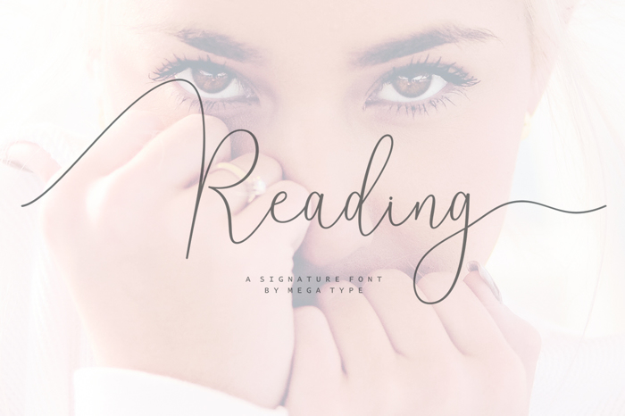 Reading Font poster