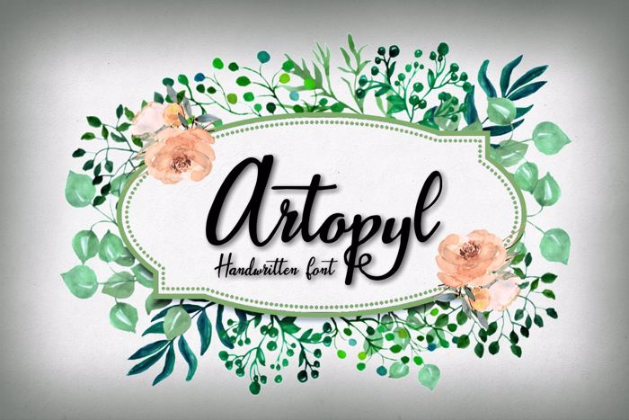 Artopyl Font poster