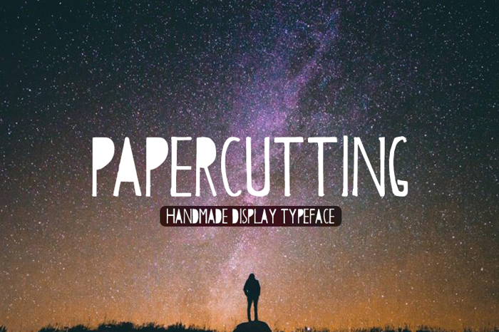 Papercutting Font poster