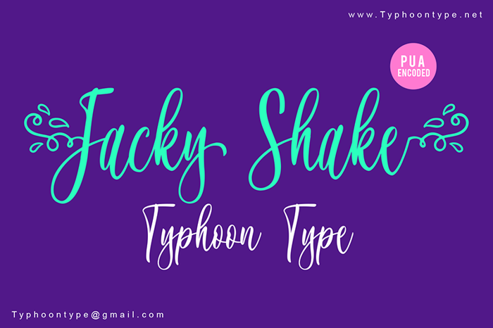 Jacky Shake Font poster