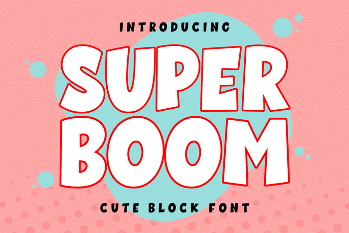 Super Boom Font poster
